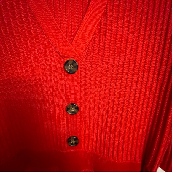 Lane Bryant Vibrant Red Knit Sweater Dress - Picture 4 of 6